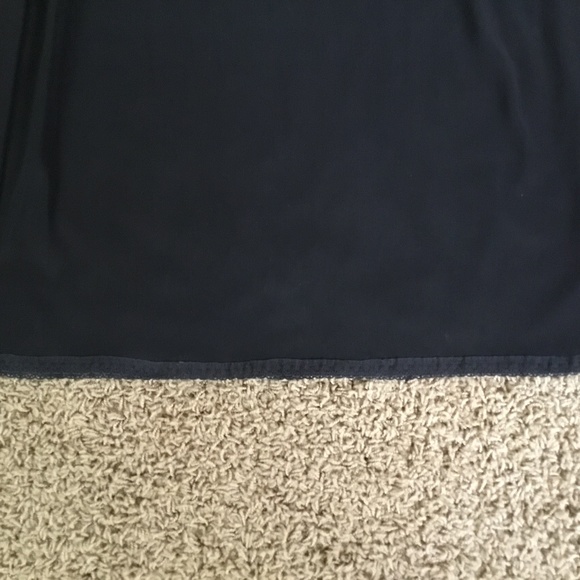 Vintage Y2K Black Pencil Skirt—Lacy Hem Back Slit - Picture 2 of 7